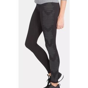 New! Spanx Women XL Black Aztec Stripe Tummy Control Seamless Shaping Leggings